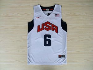 LeBron James 6 2012 Olympics Team USA Basketball Jersey White Nike Men